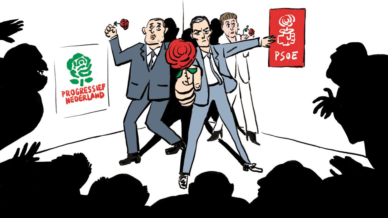 Europe's left-wing politicians warding off threatening dark faces