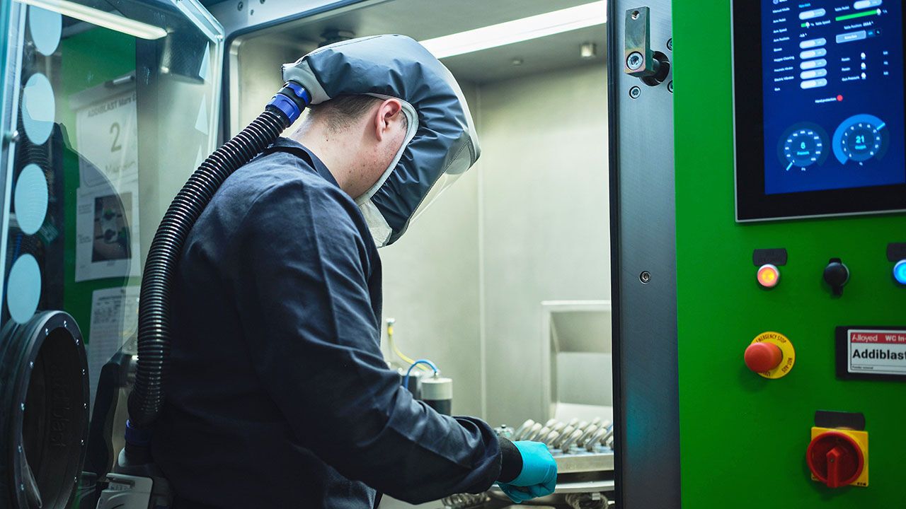 A worker at Alloyed