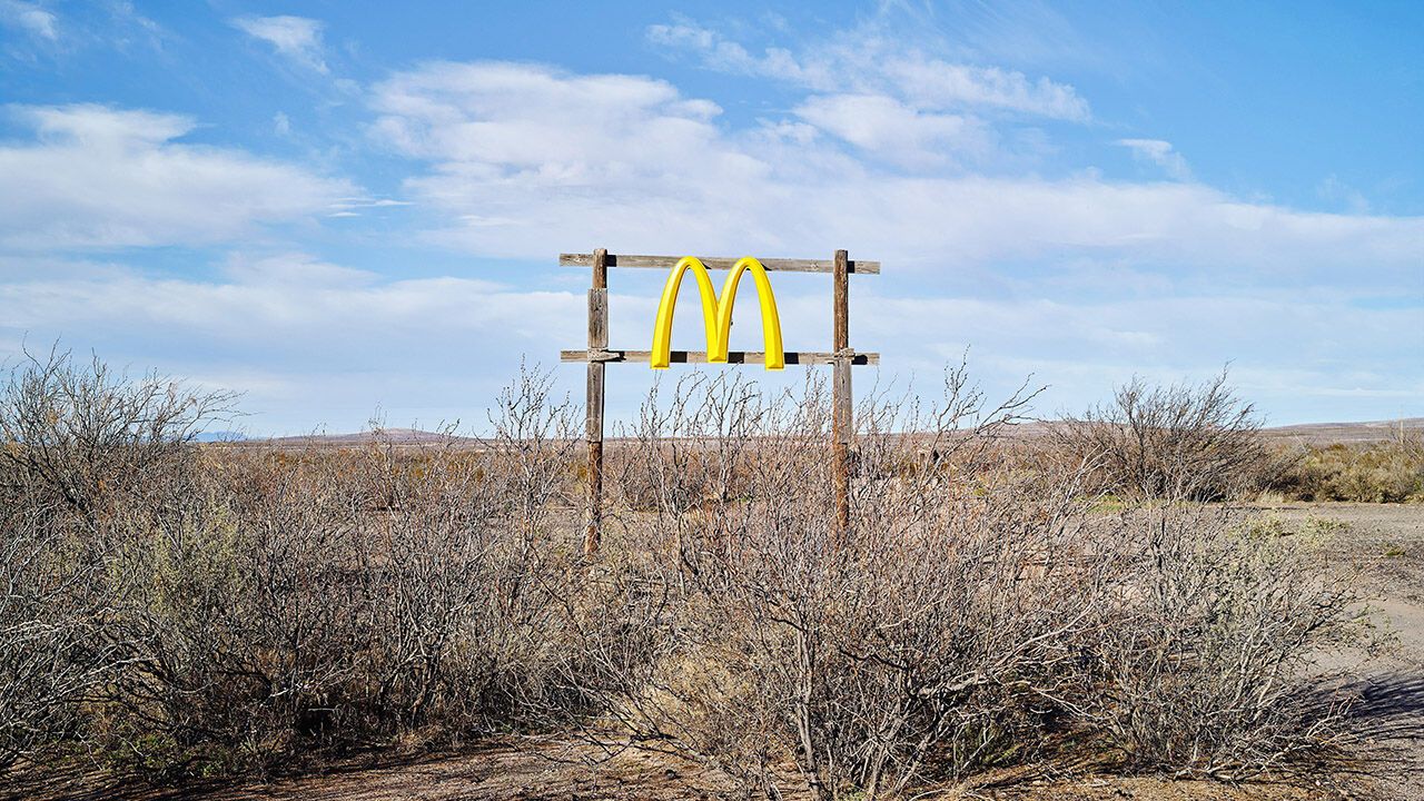 Mcdonald's sign in Hachita, New Mexico
