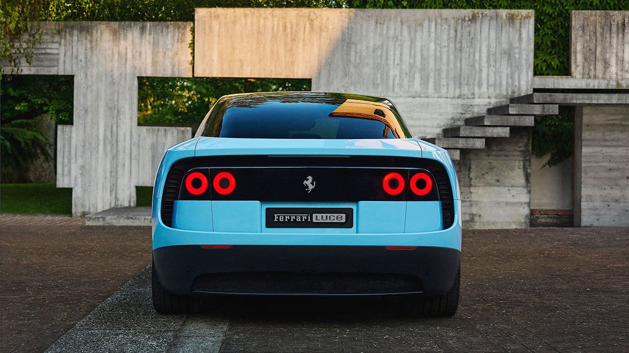 The new fully electric Ferrari car called 'Luce', Italian for " light"
