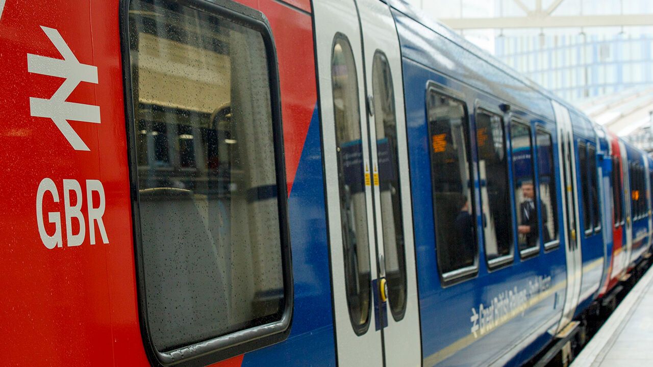 Publicly owned Great British Railways branded train in London