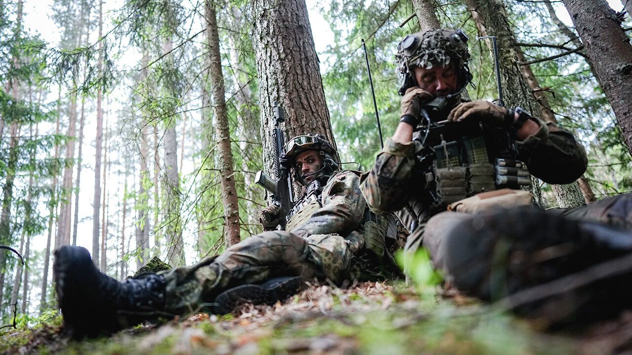 Bundeswehr soldiers take part in the large-scale exercise Freedom Shield of the new 45 armored brigade 2026
