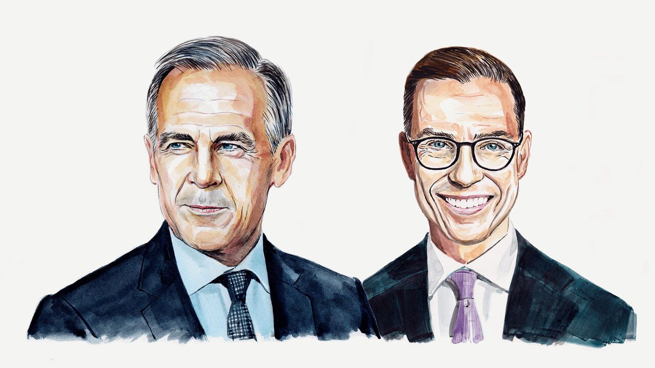 A portrait of Mark Carney and Alexander Stubb