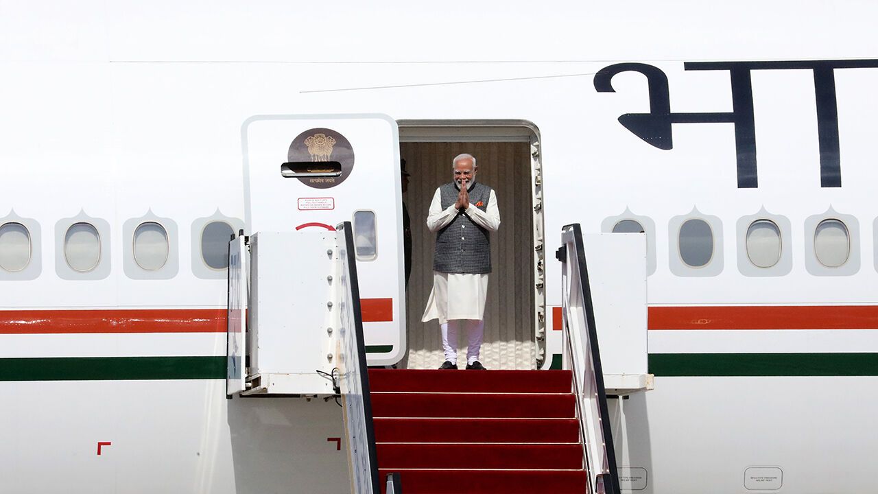 Indian Prime Minister Narendra Modi arrivesin Israel for an official visit