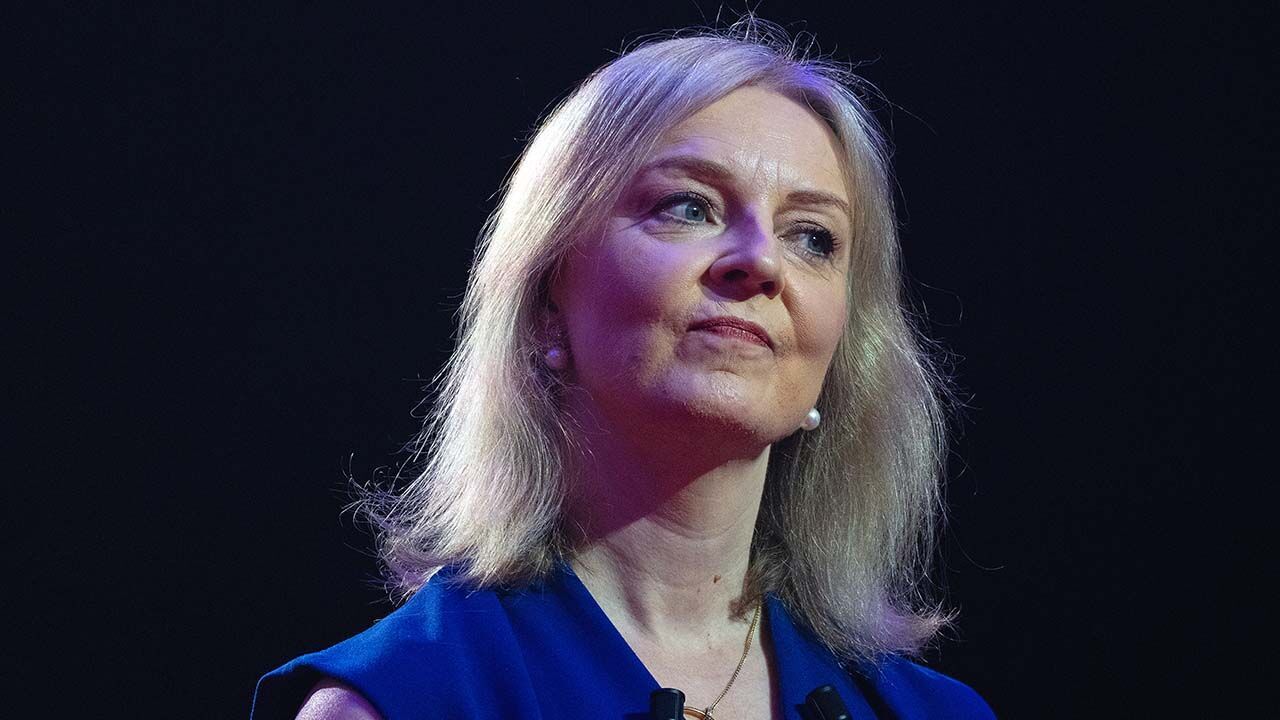 Liz Truss speaks on the first day of the CPAC Great Britain summit in London on July 16th 2026