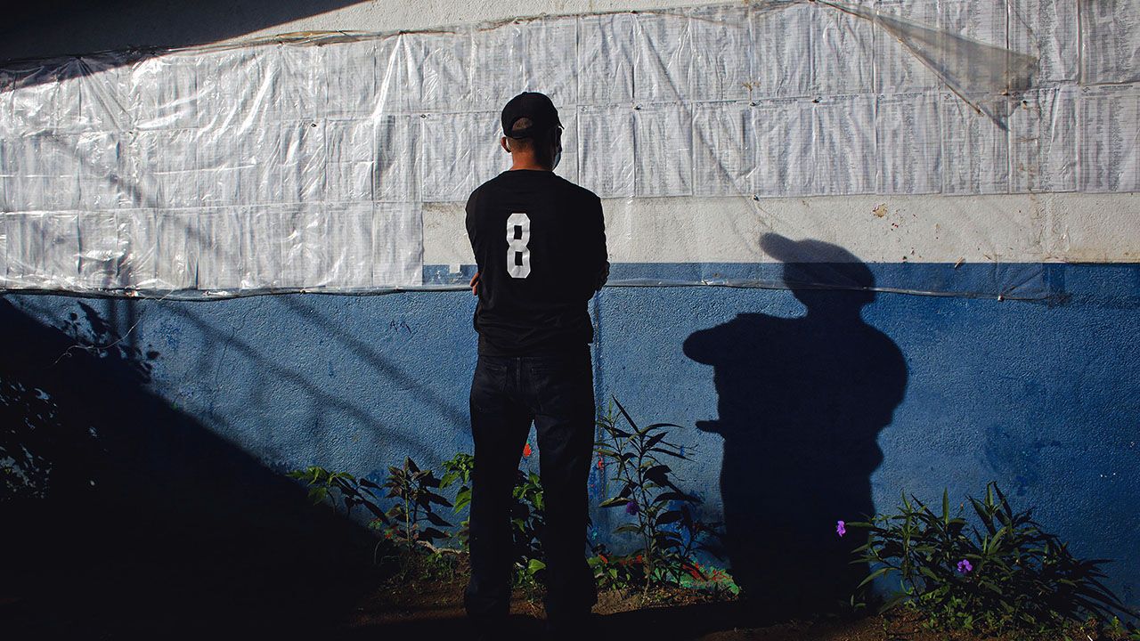 A man checks his name on the electoral roll during general election in Nicaragua