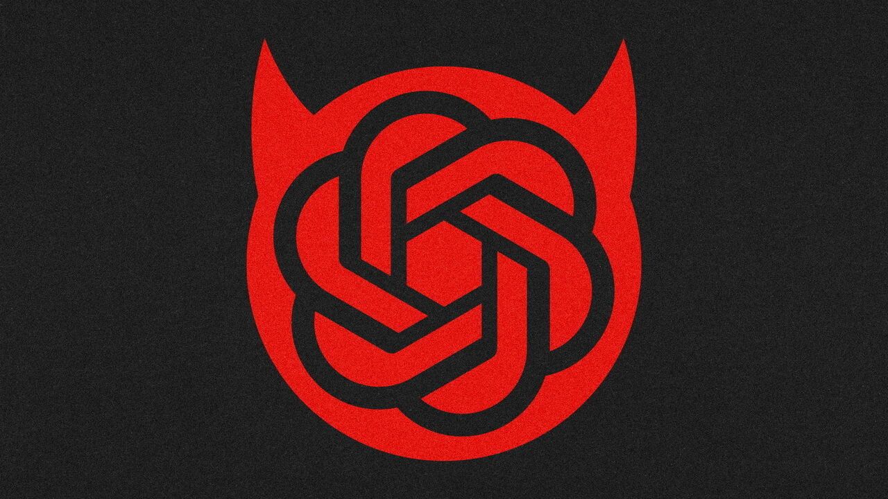 Chat GPT symbol in a demon shape