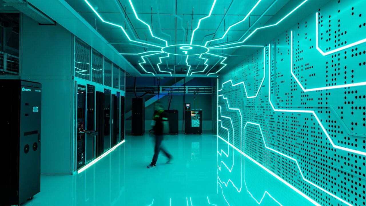 Liquid cooled servers in an installation at the Global Switch Docklands data centre campus in London
