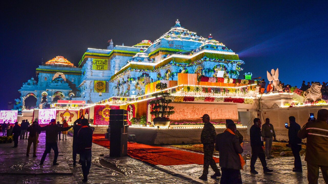 A general view of the Ram Mandir