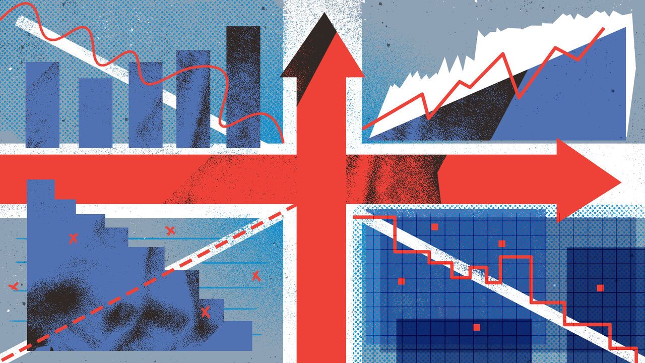 Illustration of a Union Jack made out of graphs