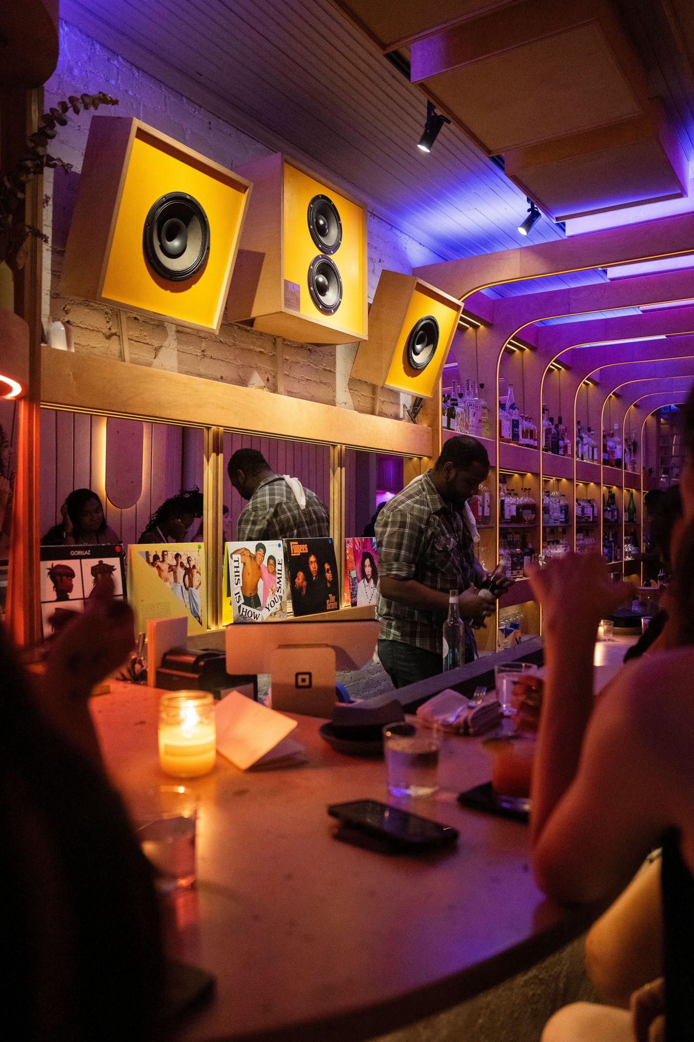 Interior shot of Eavesdrop, a listening bar in the Greenpoint neighborhood of Brooklyn.