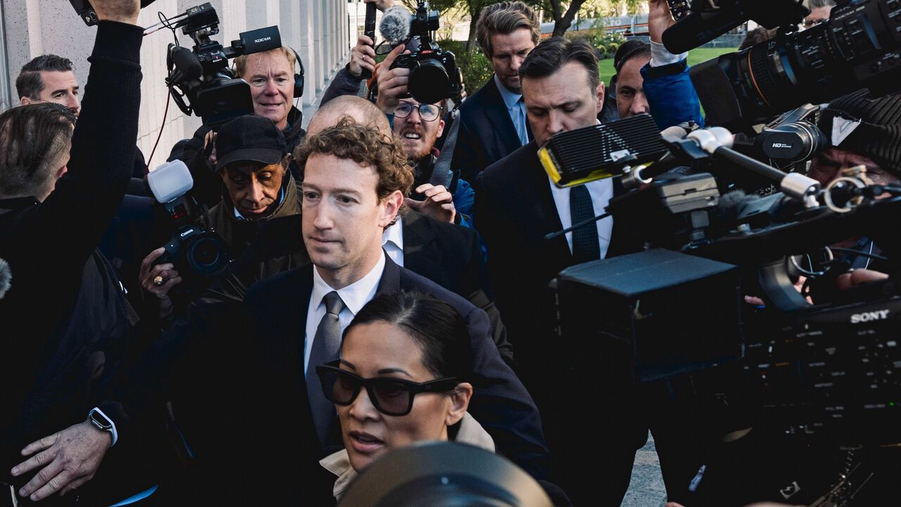 arrives to testify in a tech addiction trial at California Superior Court of Los Angeles in February 2026.