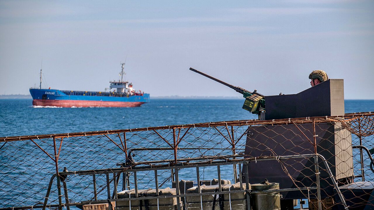 The Naval Forces of Ukraine patrol the Black Sea off Ukraine’s coast to defend infrastructure and residential areas from Russian Shahed drones.