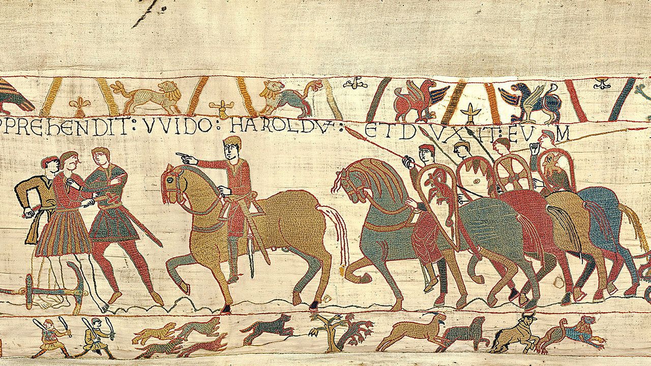A detail of the Bayeux Tapestry