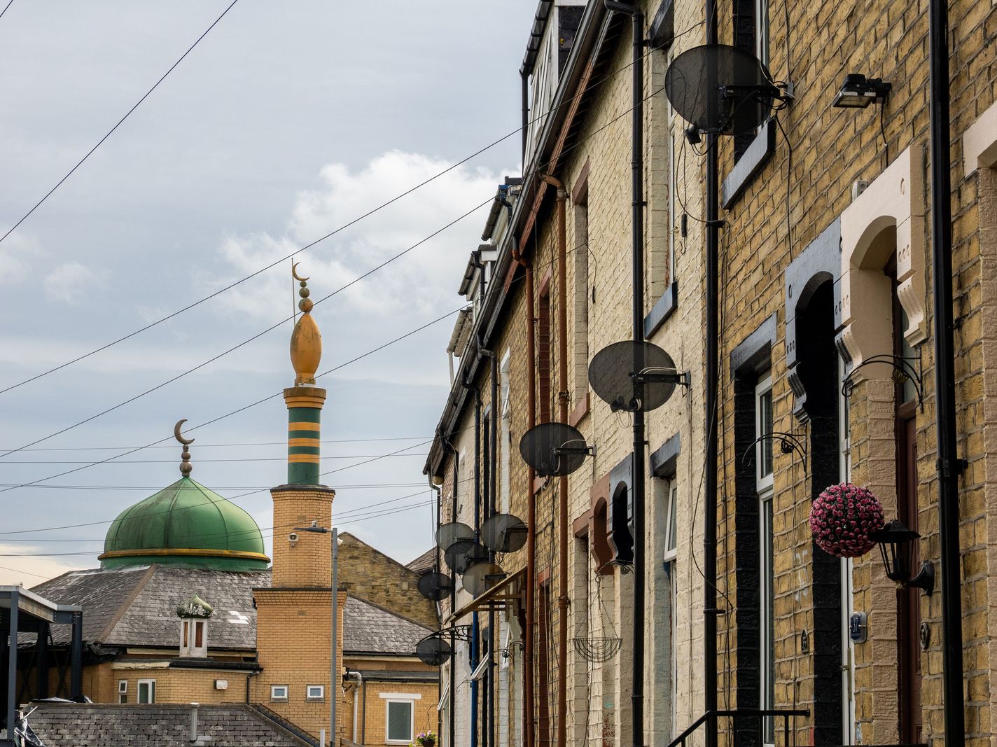 Mosque seen at the end of a Street, Manningham.