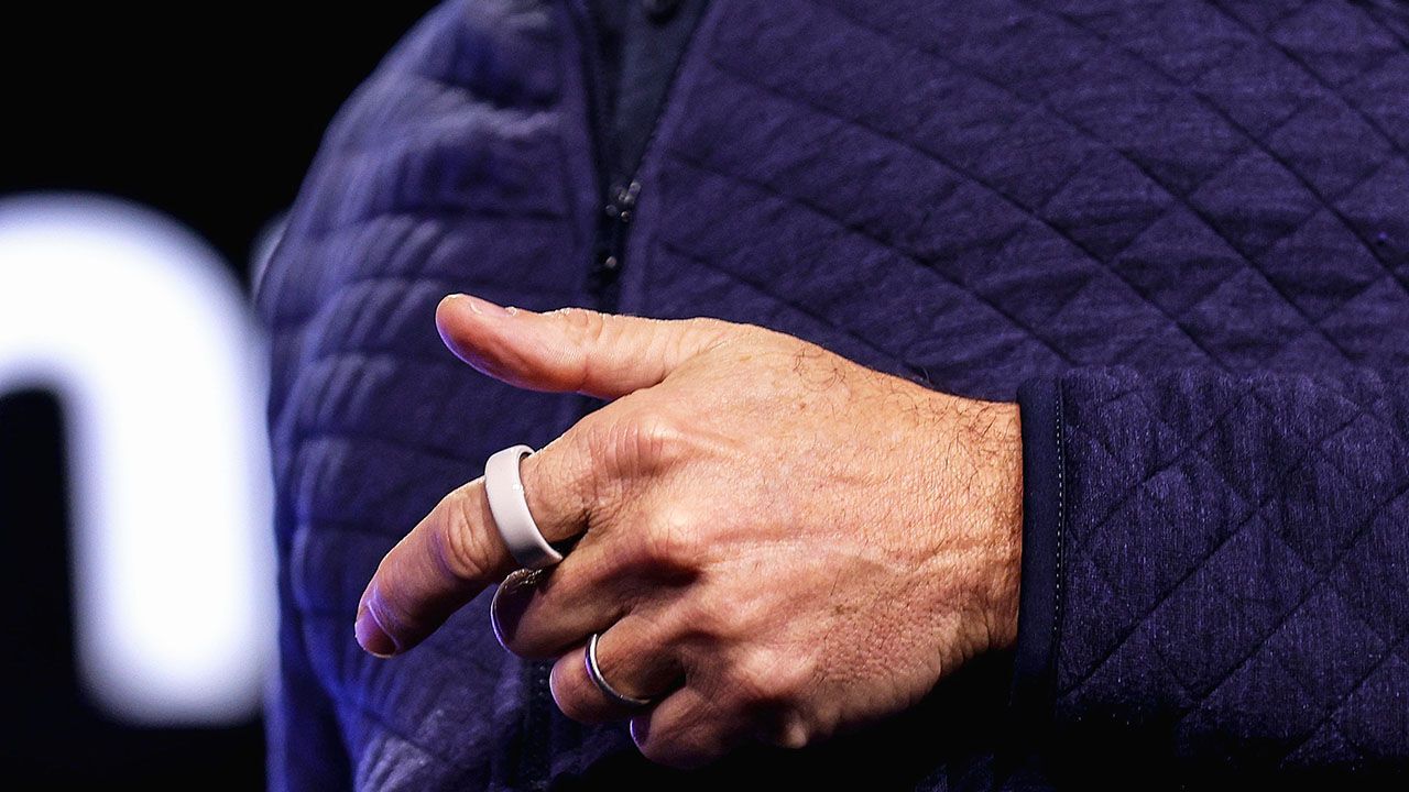 An Oura ring worn by the CEO of Oura
