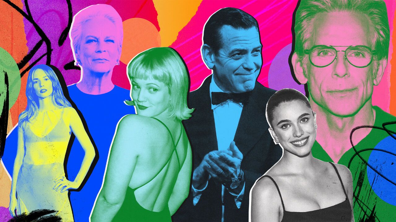Collage illustration of Hollywood actors.