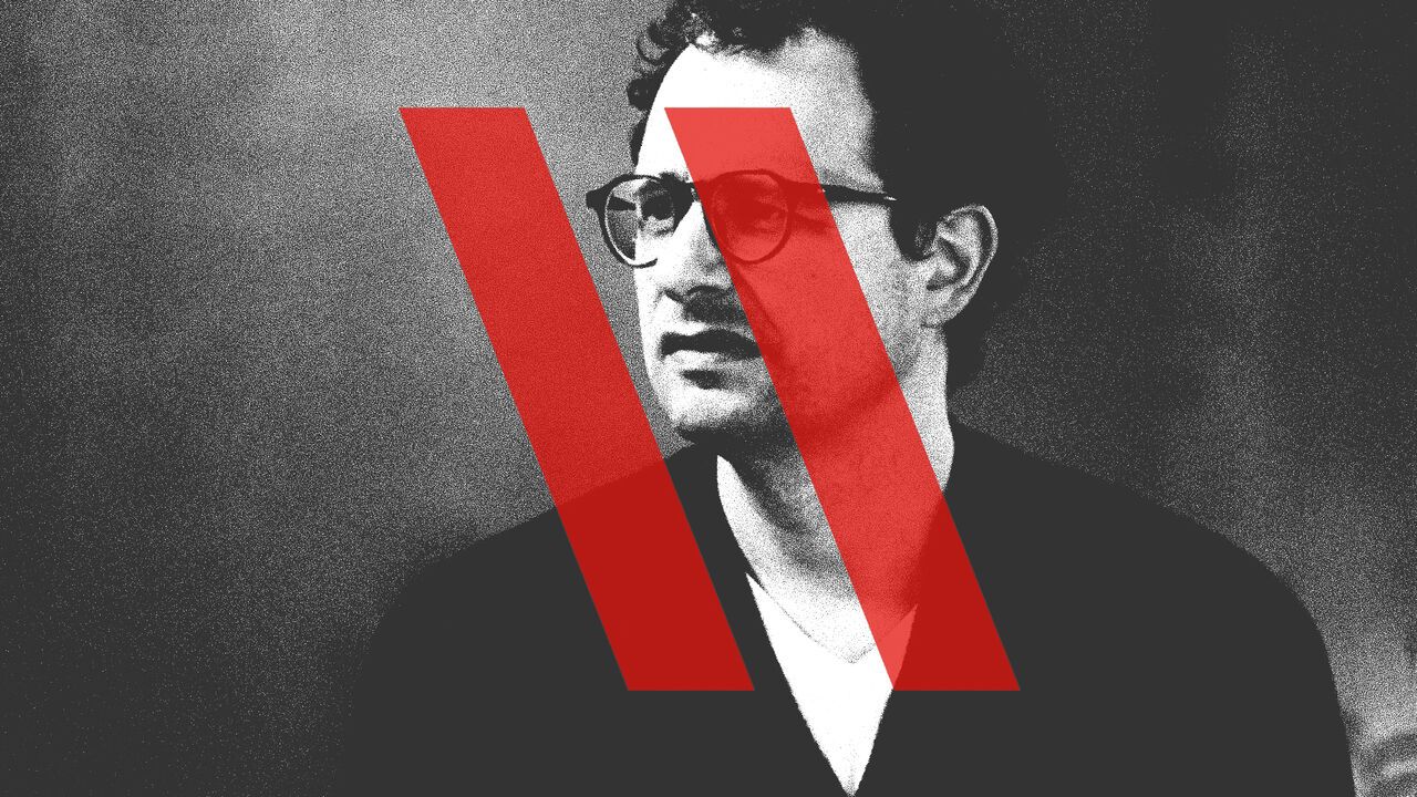 A pause icon using the Anthropic logo overlayed over a photo of Dario