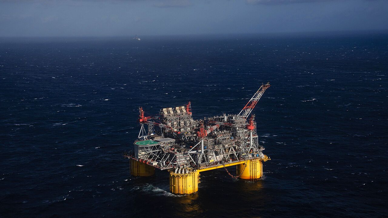 A view of Shell's deepwater oil platform Appomattox in the Gulf of Mexico