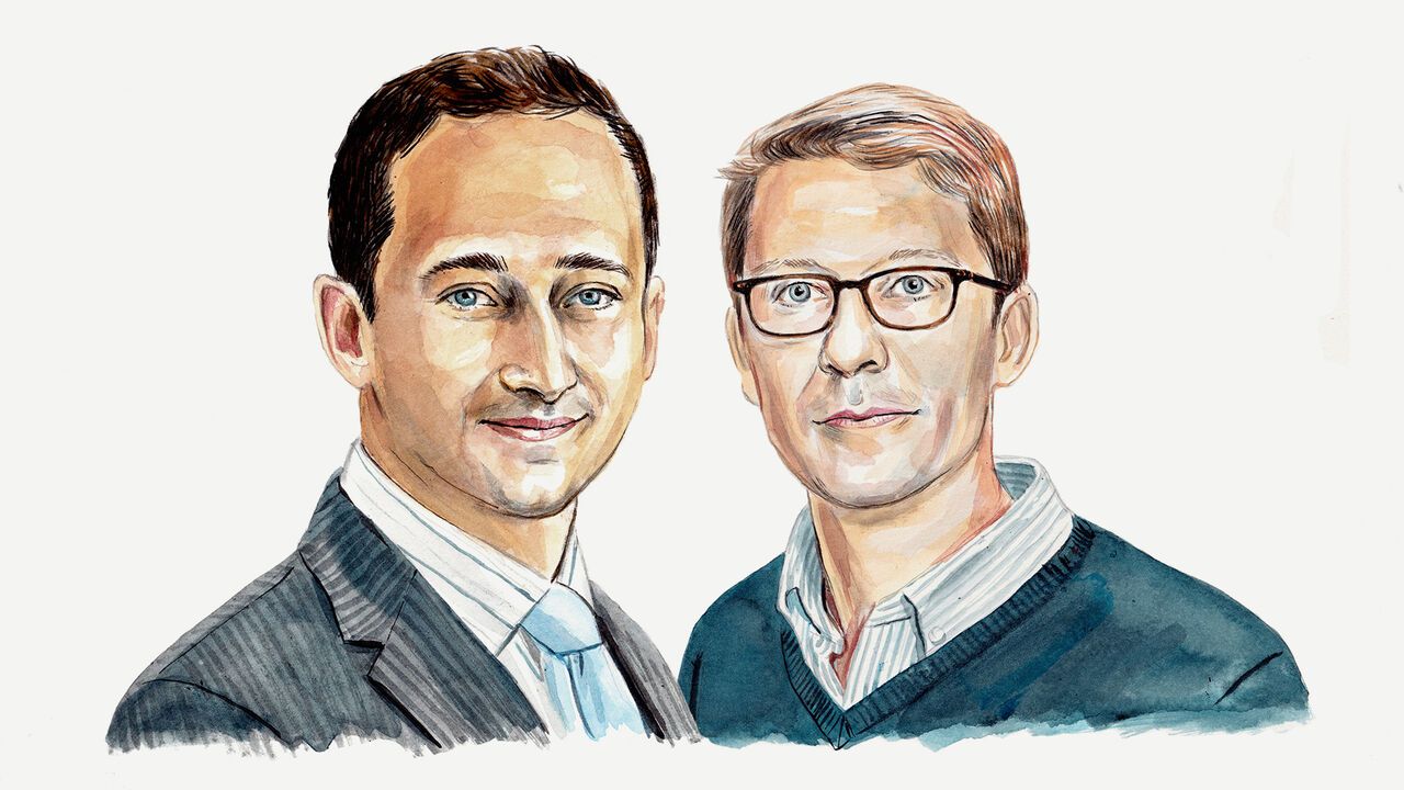 A portrait of Eric Zwick and Owen Zidar