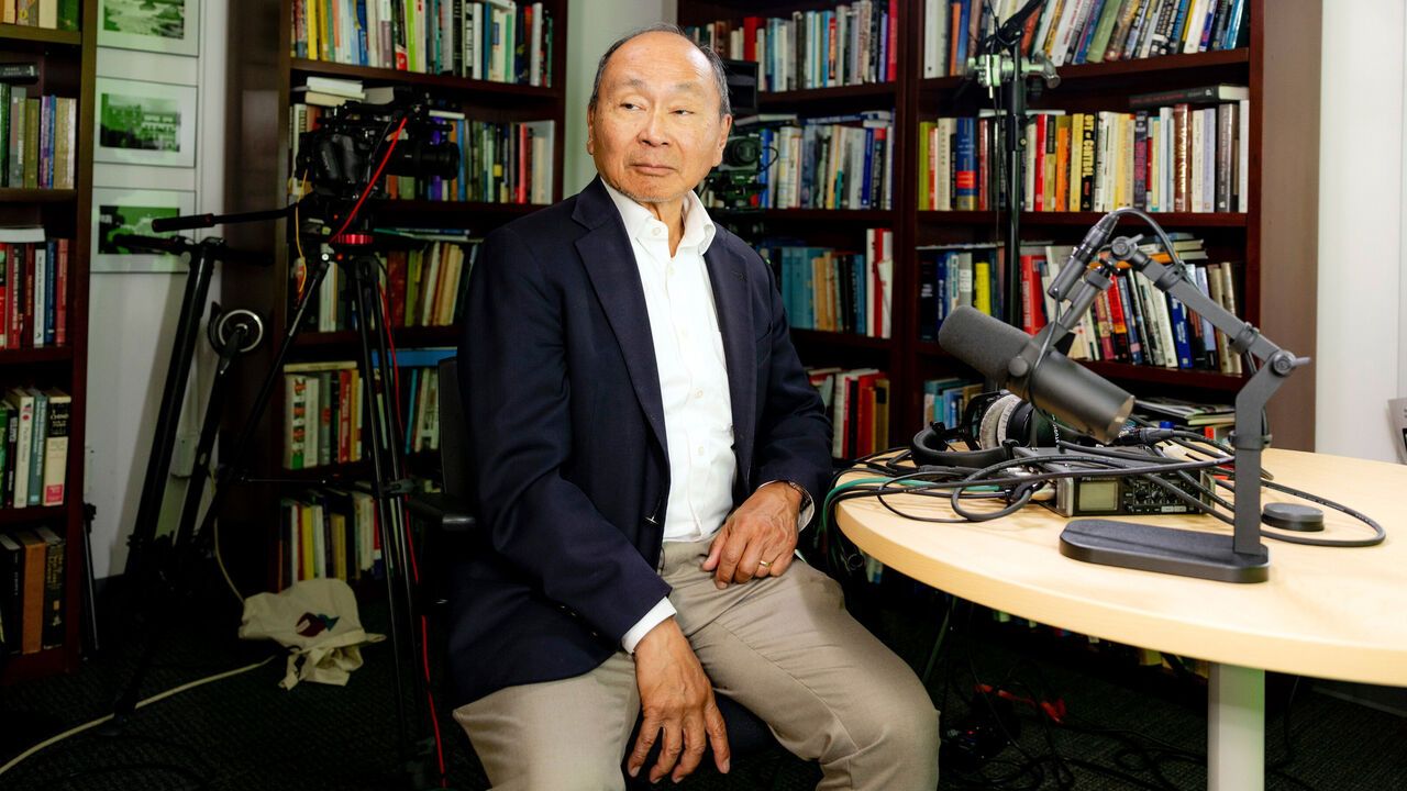 The political theorist and scholar Francis Fukuyama in his office at Stanford University