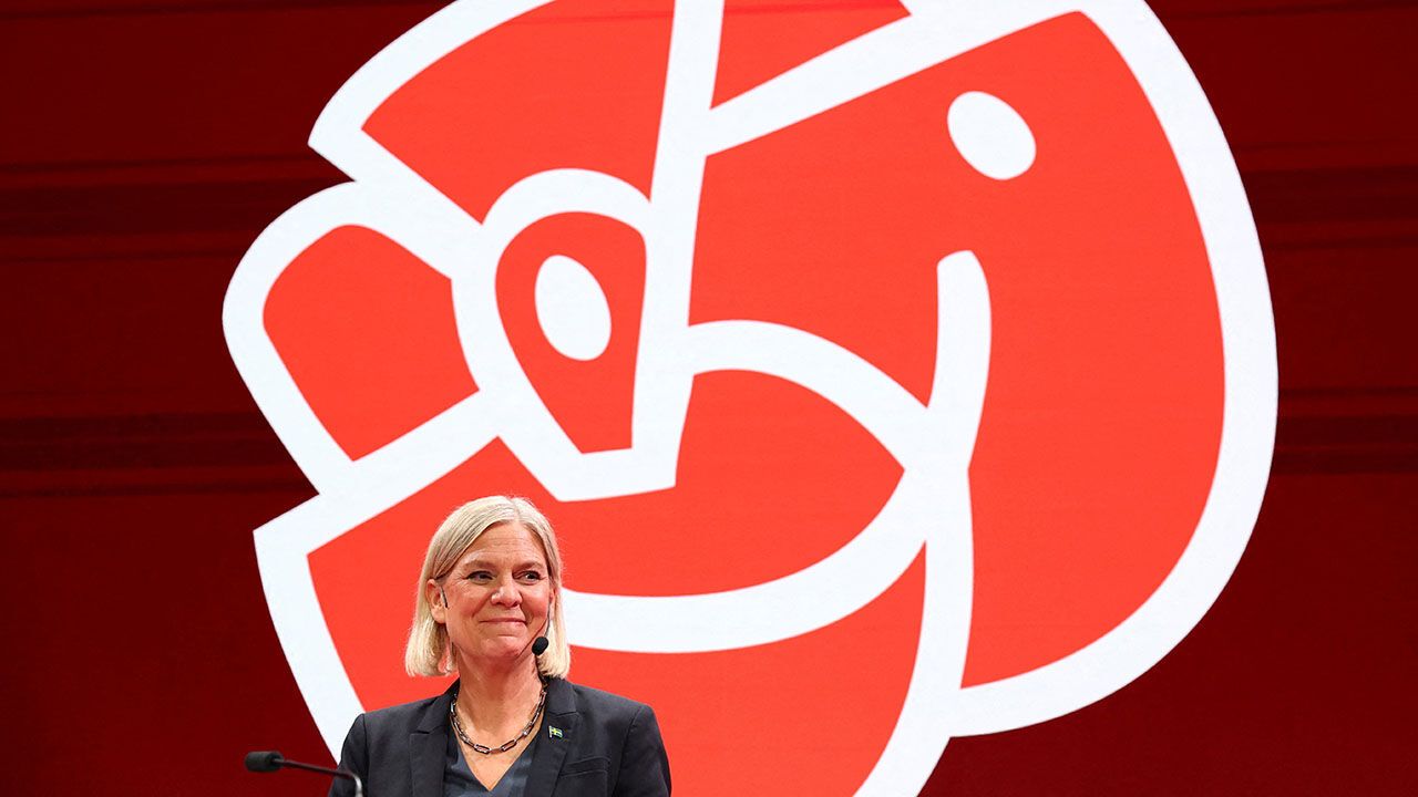 Magdalena Andersson of the Social Democratic Party speaks as the general election's voting results are released in Stockholm, Sweden, September 13th 2026