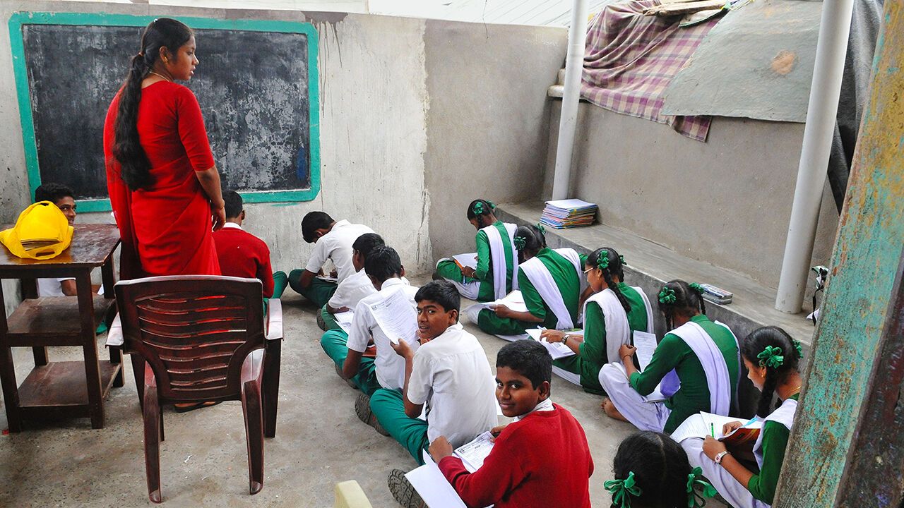 Primary school classes in Puri Odisha-INDIA
