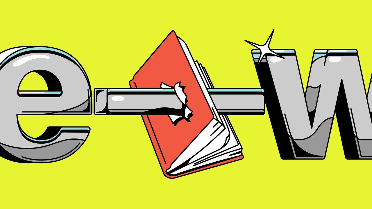 It appears to be a pencil breaking through a book, with large stylised lettering behind it. The image suggests writing, education or books, rather than autumn specifically.
