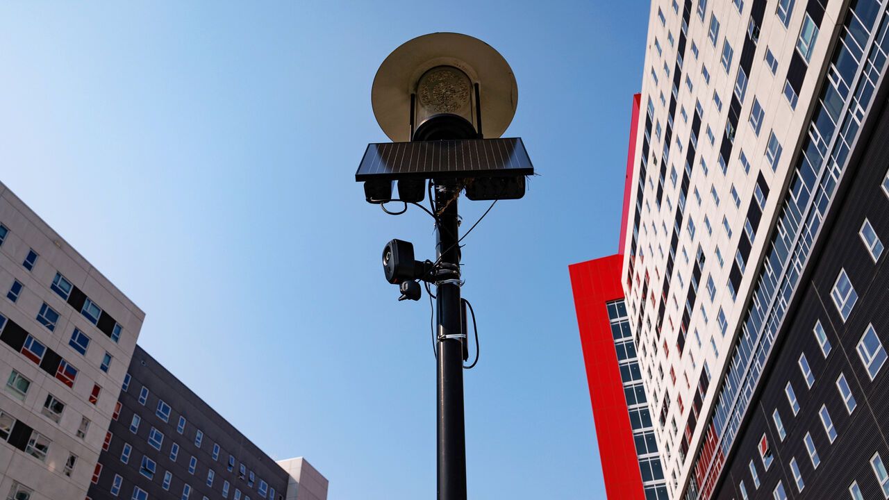 A Flock surveillance camera.