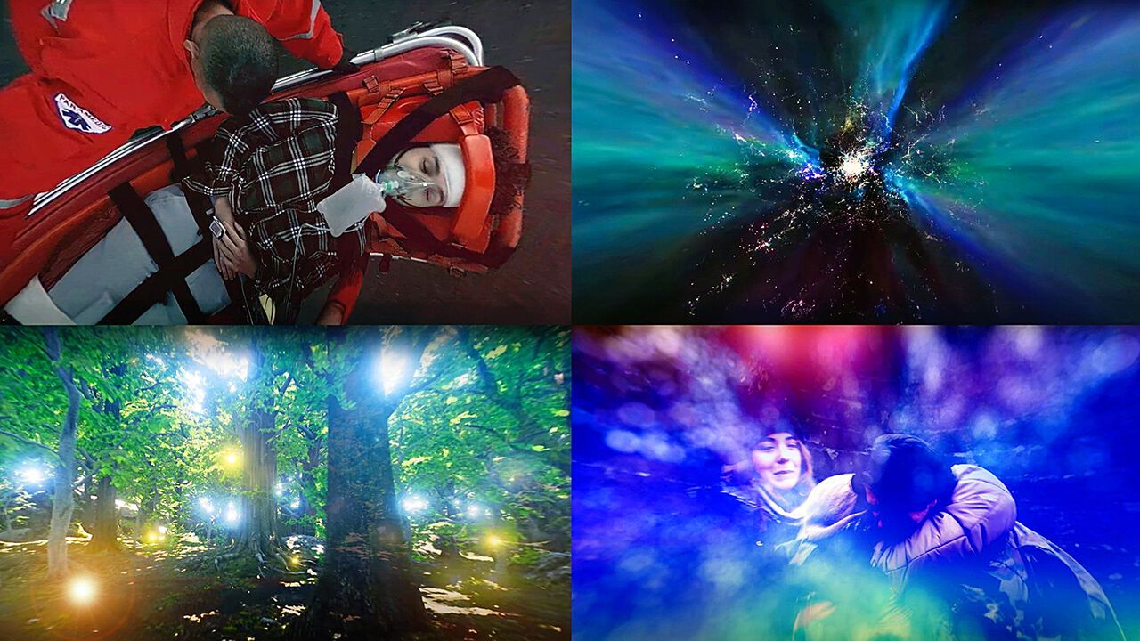 Scenes from a VR near-death experience.