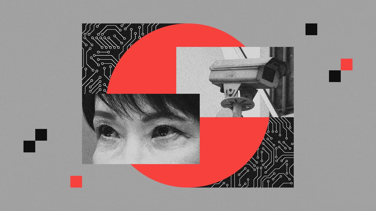 Collage of Takaichi, security camera and circuitboards