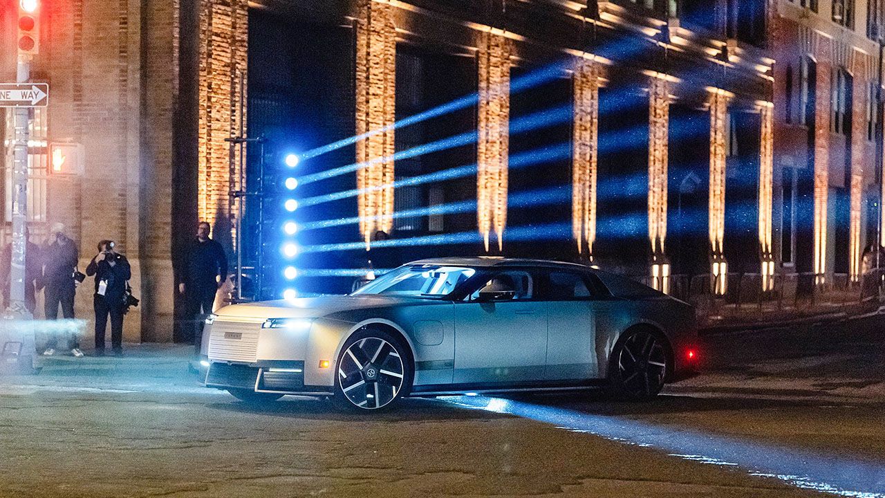 A view of the Jaguar Type 01 at the launch event at Storied NYC on October 06, 2026 in New York City