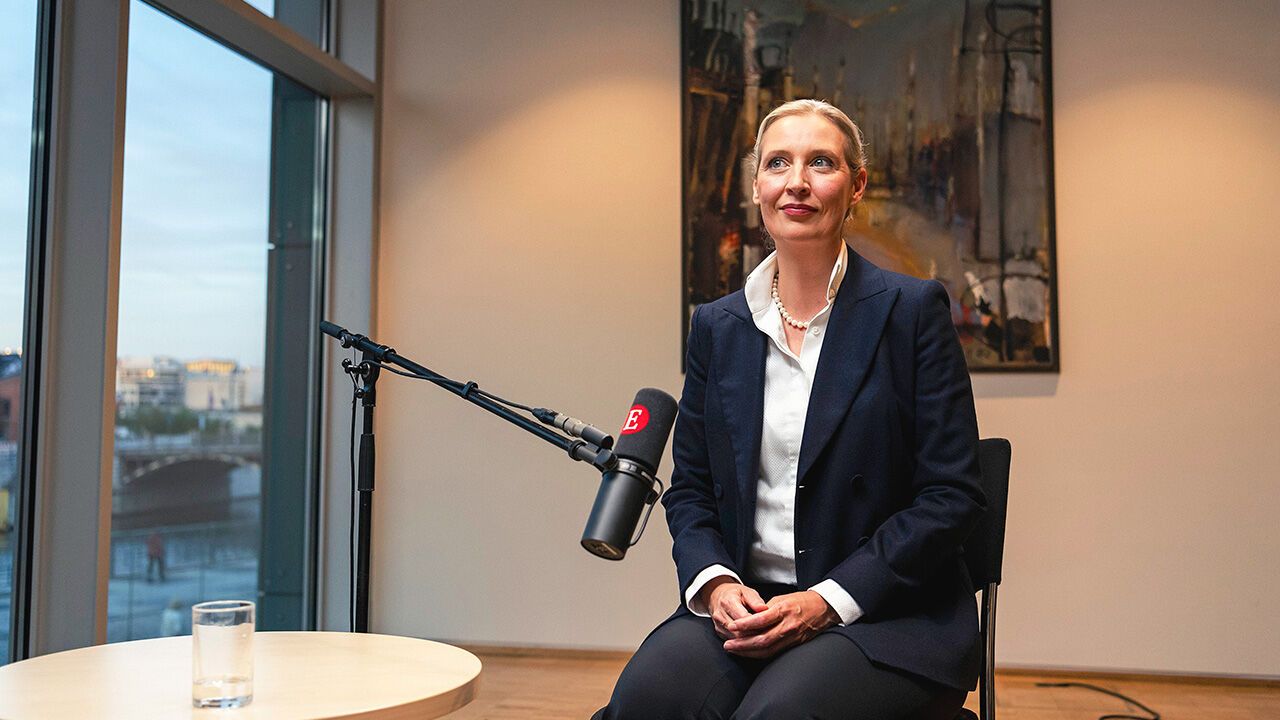 Alice Weidel, co-chairwoman of the far-right Alternative for Germany party, interviewed by Zanny Minton Beddoes, editor-in-chief of The Economist, in Berlin.