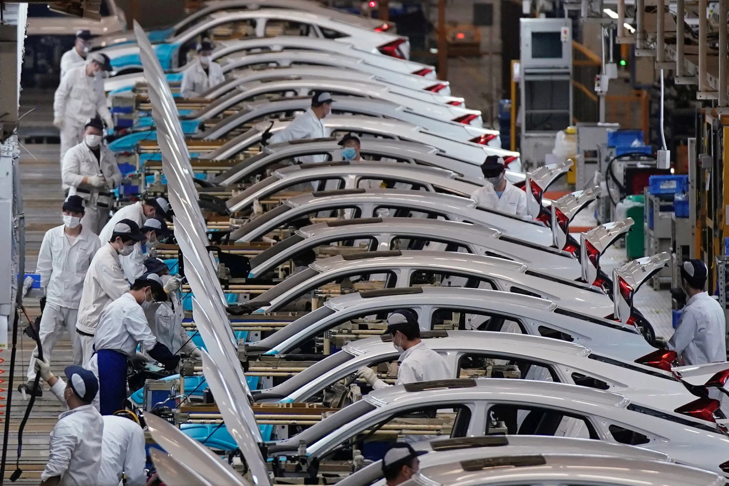 Inside a factory in Wuhan, China, April 2020