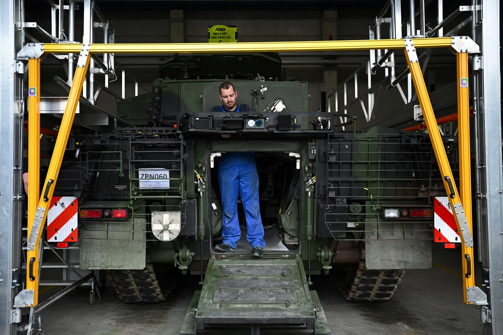 A Puma infantry fighting vehicle in Unterluess, Germany, July 2025