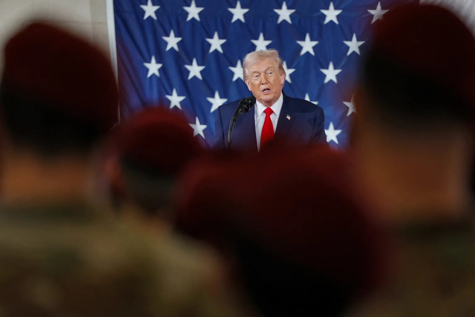 U.S. President Donald Trump, Fort Bragg, North Carolina, February 2026