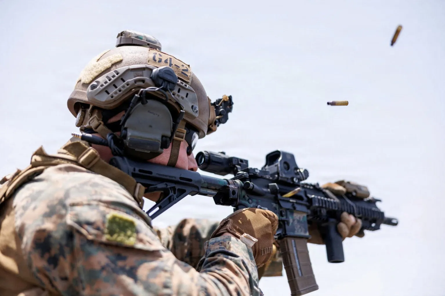 A U.S. Marine during a training exercise, April 2026