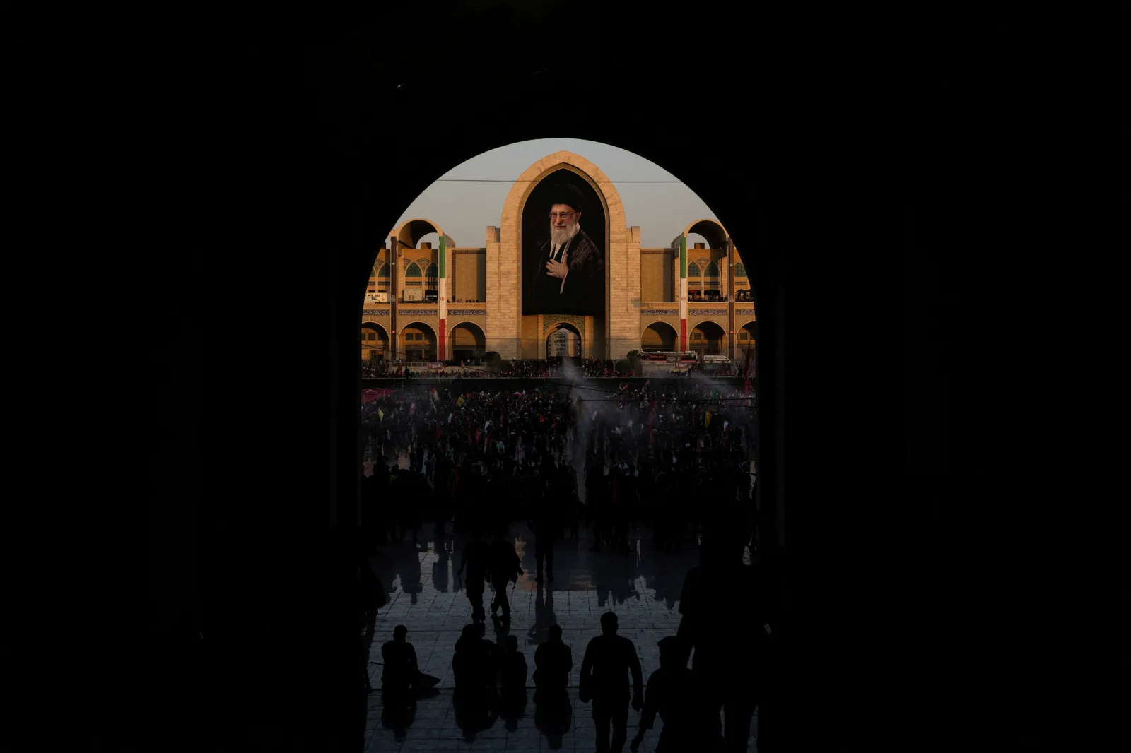 A portrait of Iranian Supreme Leader Ali Khamenei in Tehran, Iran, July 2026