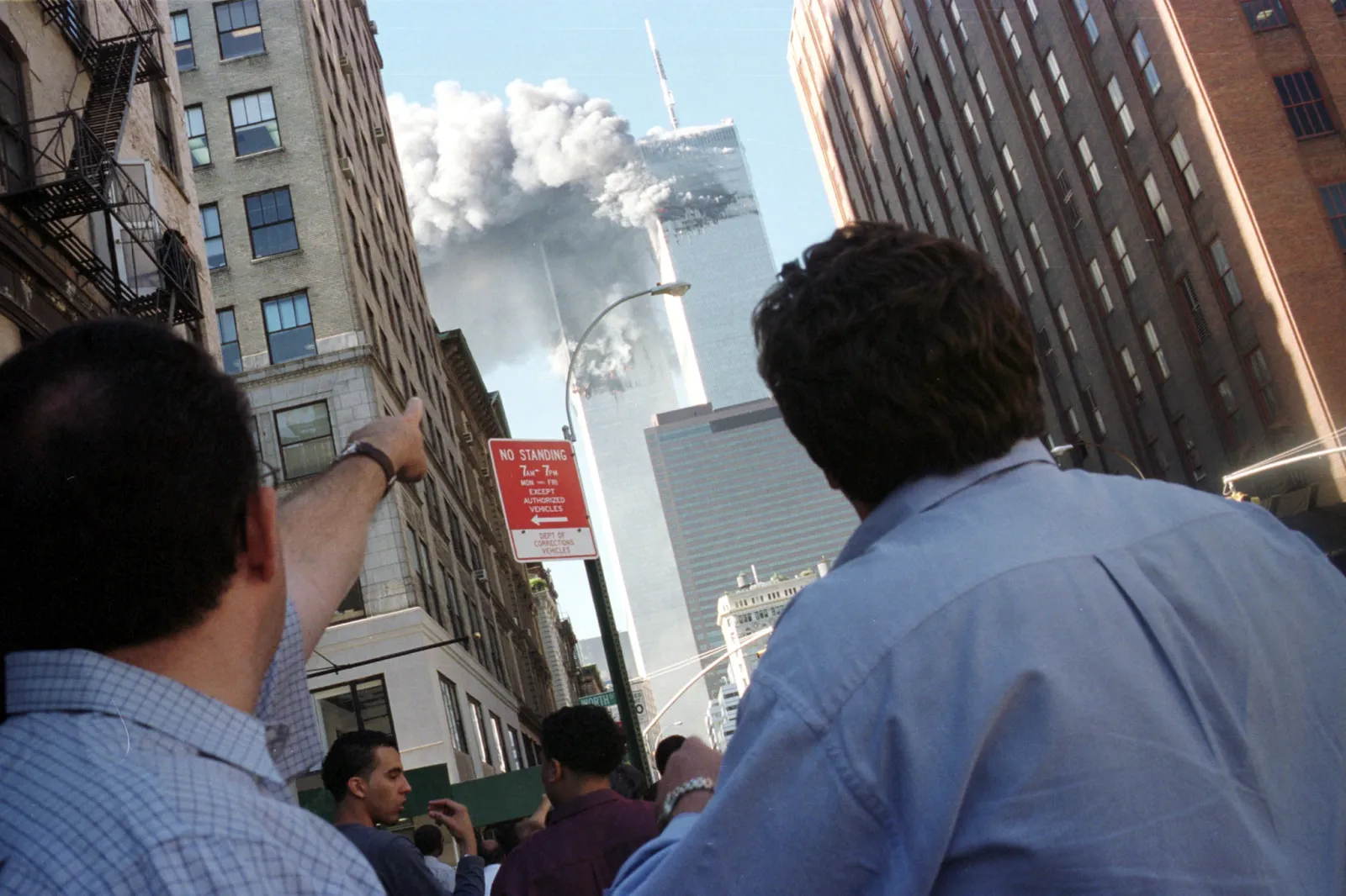 Watching the World Trade Center collapse, New York City, September 2001