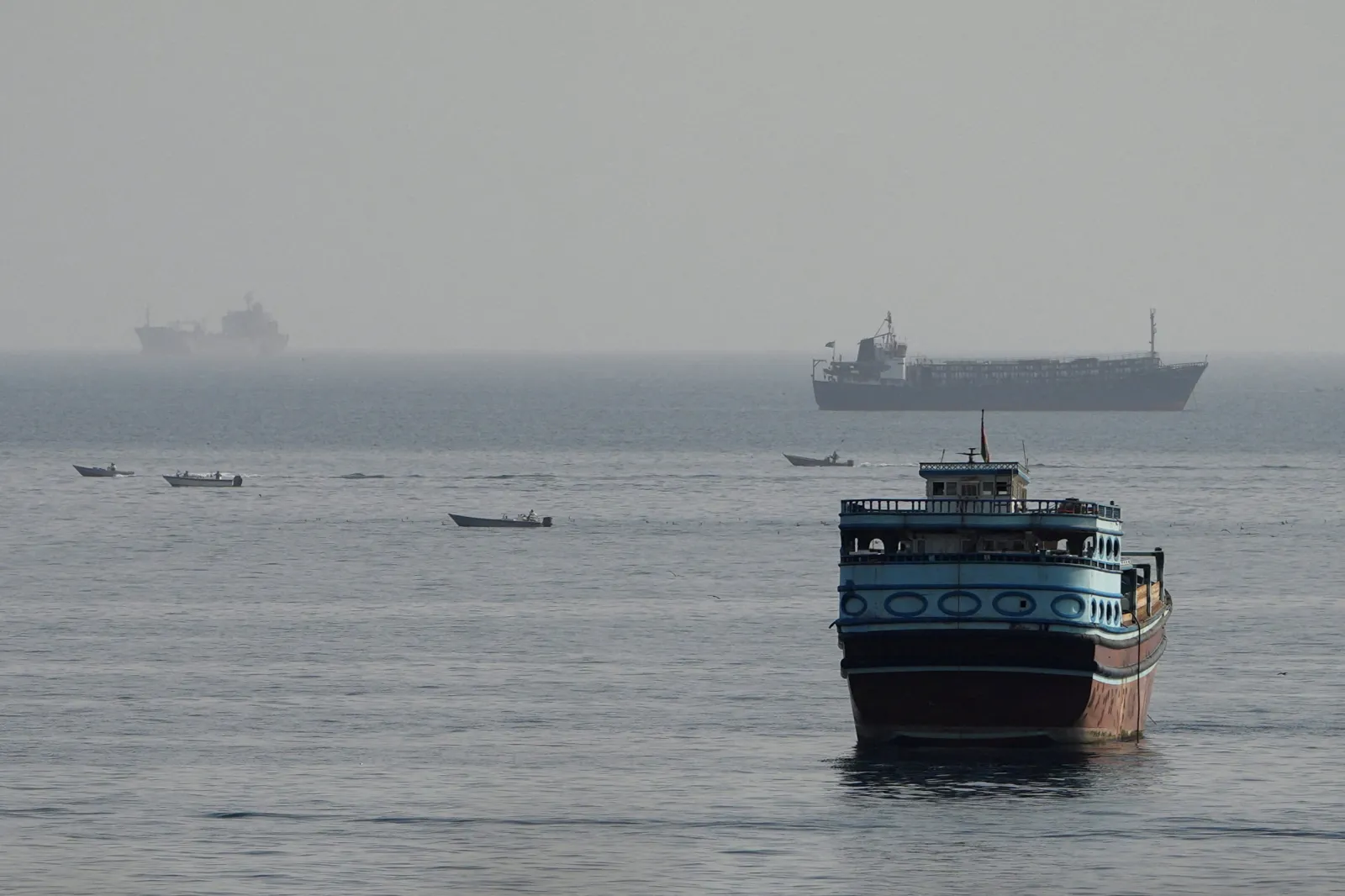Ships in the Strait of Hormuz, August 2026