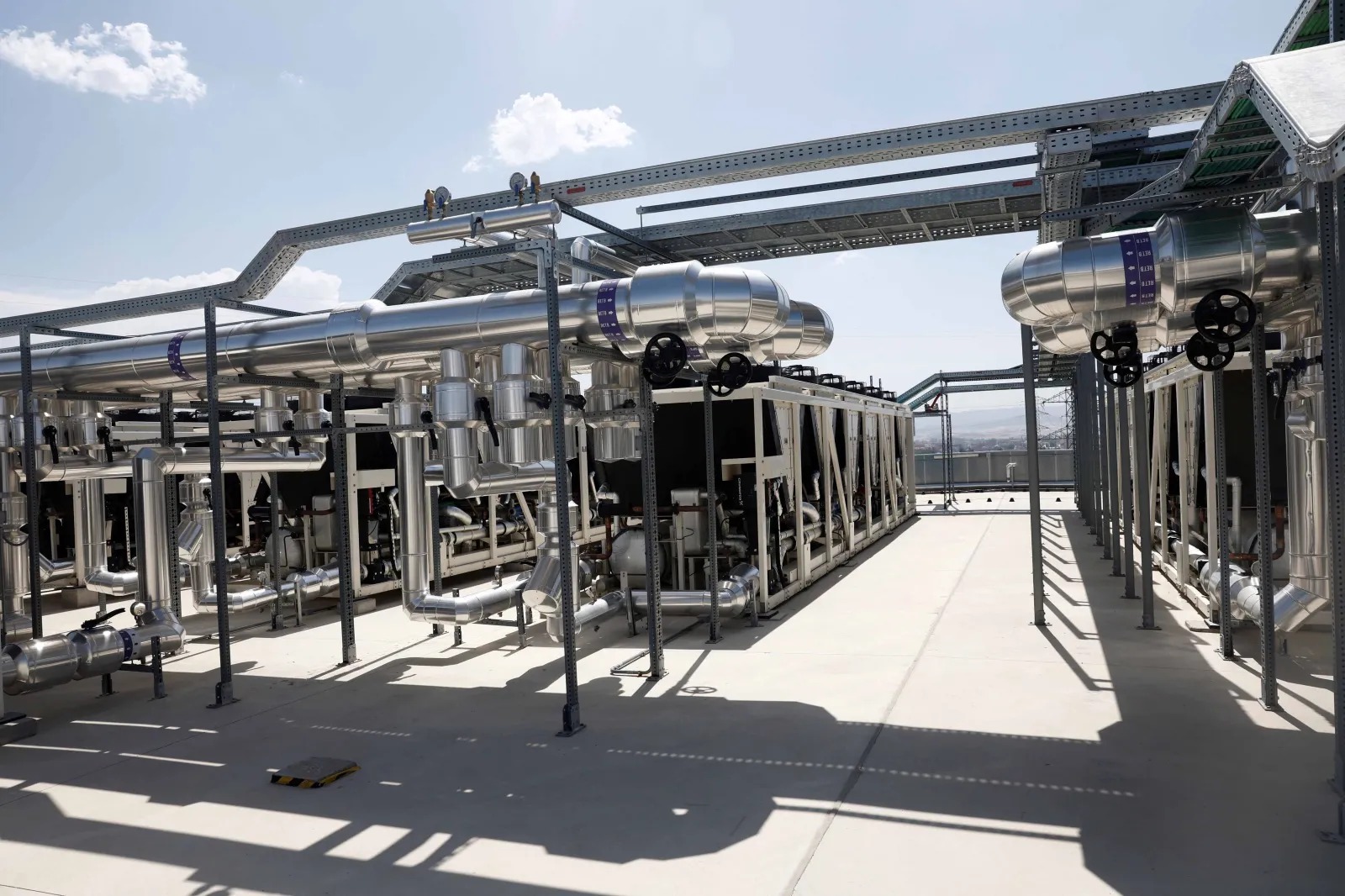 Cooling systems at a data center in Rivabellosa, Spain, June 2026